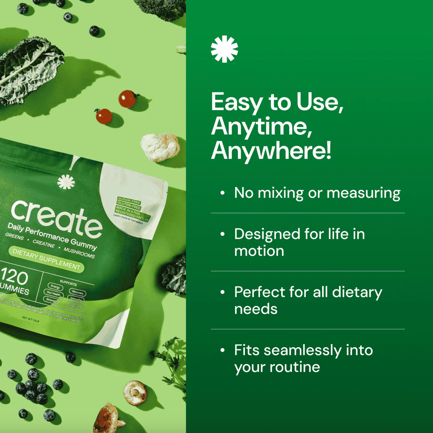 Creatine & Mushroom Nootropic Gummies