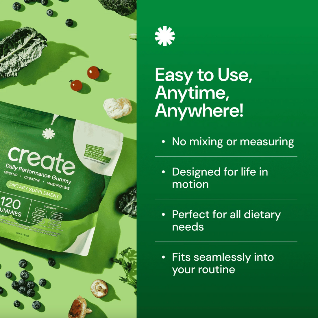 Creatine & Mushroom Nootropic Gummies